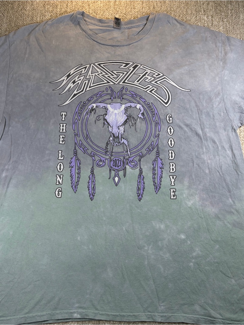 Eagles The long Goodbye Gildan Tie-Dye Crewneck Tee Concert
